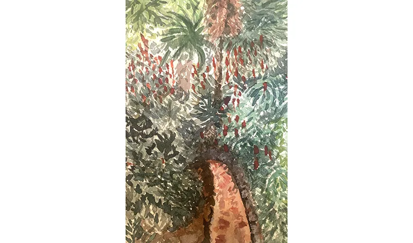 colorful rendering of foliage